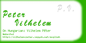 peter vilhelem business card